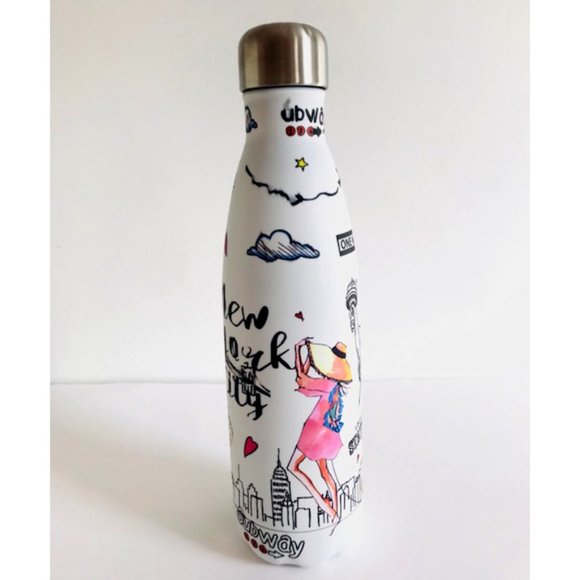 New York Collectible Souvenir Gift Stainless Thermal Water Cup Bottle - White - Picture 3 of 6